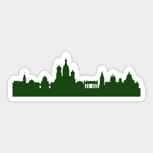 SANKT PETERSBURG Skyline in forest green Sticker